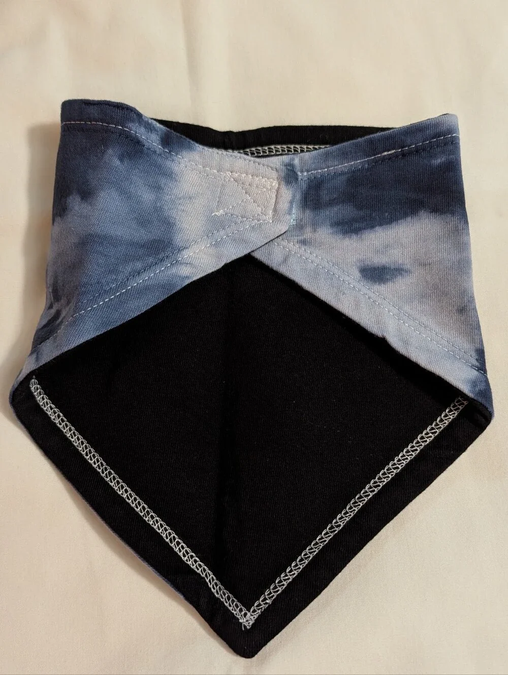 NWOT Tie-Dye Triangle Pet Bandana / Baby Bandaid Bib in Navy Blue